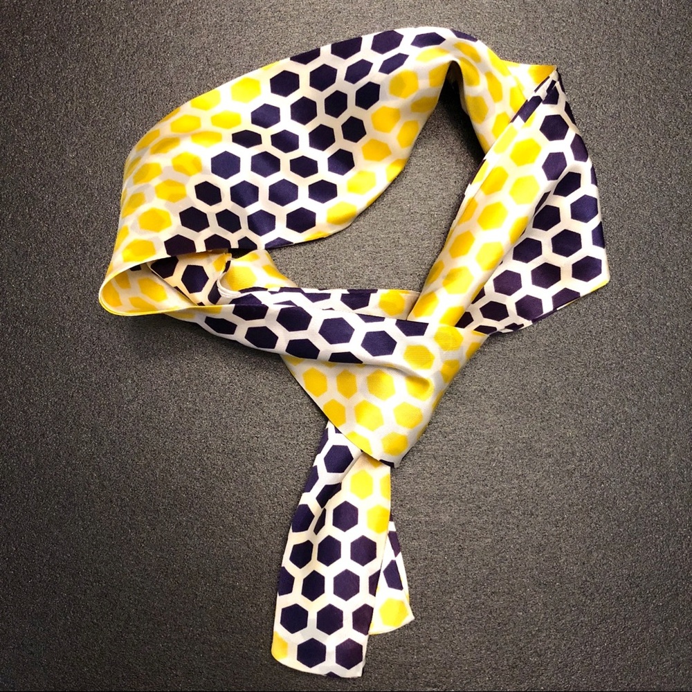Bright Geometric Foulard or Scarf